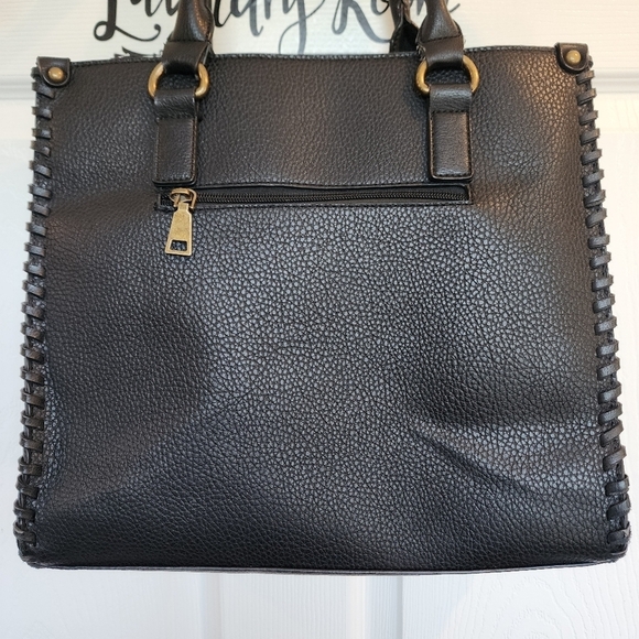 GH Bass & Co Vintage Black Leather Shoulder Handbag Purse - Picture 3 of 16
